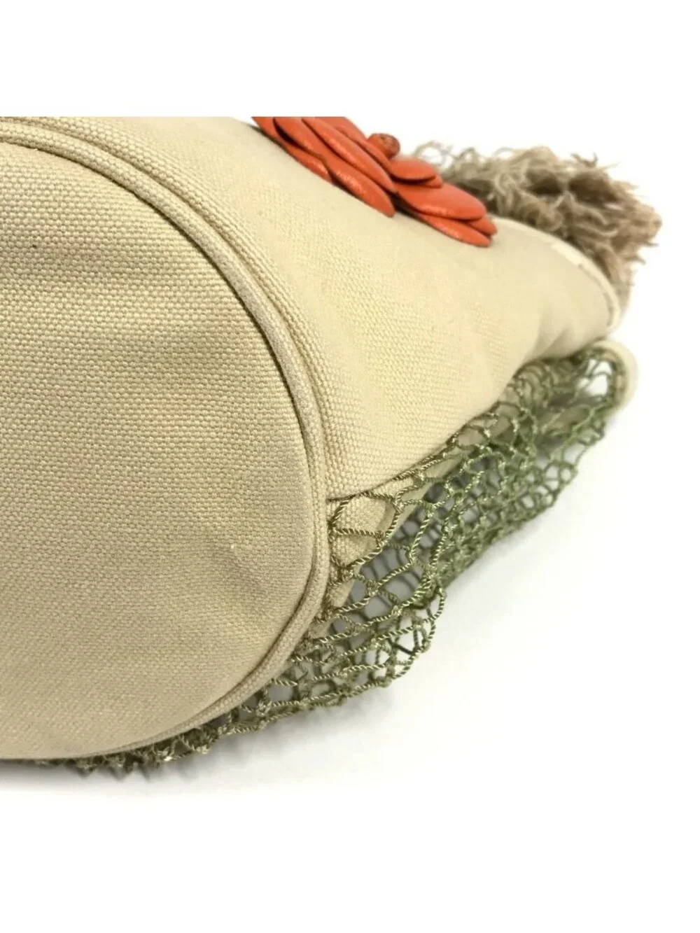 Chanel Handbag CC Logo Jumbo Canvas Beige
